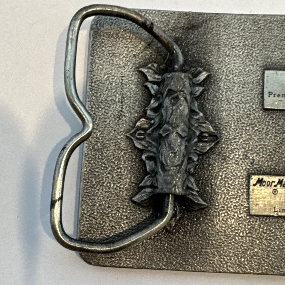 Vintage Belt Buckle Moor Mans Beef Products Iowa 1983 limited edition